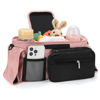 Picture of Accmor Universal Stroller Organizer with Insulated Cup Holder Detachable Phone Bag and Shoulder Strap,Stroller Bag Caddy Organizer Accessories Fits for Uppababy, Baby Jogger, Britax Strollers