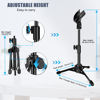 Picture of Desk Mic Stand, JCWINY Portable Foldable Microphone Tripod with Mic Clip Holder Adjustable Table Microphone Stand for Blue Yeti Snowball Spark and Other Dynamic Microphones