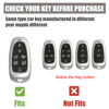 Picture of Gematay for Hyundai Key Fob Cover with Keychain Lanyard, Key Fob Protector Shell Compatible with 2019 2020 2021 Hyundai Sonata Nexo 2022 Hyundai Tucson Keyless Entry Smart Key Case