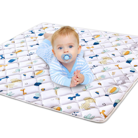 Picture of Premium Foam Baby Play Mat 50" X 50", Thicker One-Piece Crawling Mat, Odorless Baby Mat for Floor, Non-Slip Cushioned Baby Playmat for Infants, Babies, Toddlers - Machine Washable