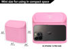 Picture of Ginsco Mini Car Trash Can with Lid, Small Car Garbage Can, Cute Leakproof ABS Car Trash Bin, Car Accessories for Interior, Garbage Bin for Car, Home, Office with 60pcs Trash Bags Pink