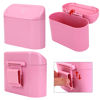 Picture of Ginsco Mini Car Trash Can with Lid, Small Car Garbage Can, Cute Leakproof ABS Car Trash Bin, Car Accessories for Interior, Garbage Bin for Car, Home, Office with 60pcs Trash Bags Pink