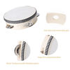 Picture of Javik Tambourine 6 Inch Hand Held Small Tambourines Drum with Metal Jingles Bell Percussion Musical Instrument for Party Games Music Education