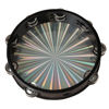 Picture of Radiant Tambourine 10 Inch Hand Held Tambourine Double Row Jingles Reflective Drum Percussion Musical Instrument for Adults Church KTV Party Dance
