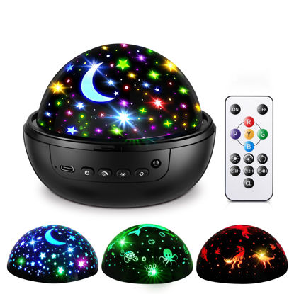 Picture of COOLNIGHT Night Light for Kids, 93 Lighting+3 Films Kids Night Light Projector, Remote+Dimmable Star Projector for Kids, 360° Slient Star Lights for Ceiling Projector, Stars for Ceiling Stars Gifts