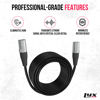 Picture of LyxPro 75 Feet Shielded CAT6 Ethercon Cable - Professional Audio & Lighting RJ45 Cable, Studio-Grade Sound Transmission, Extreme Durability - Black
