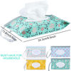 Picture of FEBSNOW 4 Pack Baby Wipe Dispenser, Portable Refillable Wipe Holder, Baby Wipes Container, Wipe Dispenser, Reusable Travel Wet Wipe Pouch (Floral)