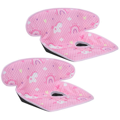 Picture of INFANZIA Dry Seat, 2 Pack Car Seat Protector Waterproof Carseat Liner Potty Training Toddlers, Baby and Infants, Piddle Pad for Carseats Strollers,Pink