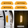 Picture of 4PCS Reflective Open Warning Stickers for Car Door, Night Visibility Auto Safety Prompt Decals, 3.6 Inch Anti-Collision Protective Strip Tape, Car Accessories Universal for Truck, SUV, Van (Yellow)