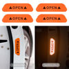 Picture of 4PCS Reflective Open Warning Stickers for Car Door, Night Visibility Auto Safety Prompt Decals, 3.6 Inch Anti-Collision Protective Strip Tape, Car Accessories Universal for Truck, SUV, Van (Orange)
