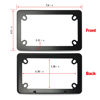 Picture of FBJTDQ Motorcycle License Plate Frame- Black Matte Stainless Steel Bike Tag Plate Holder, 4 Holes Heavy-Duty Metal Bracket 1 Pack, with Mounting Hardware Screws Nuts Caps