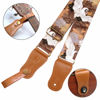Picture of Nefelibata Japanese Cotton Guitar Strap for Acoustic Guitar, Ukulele, Free Headstock Strap Adapter, Strap Button, Guitar Picks and Strap Locks(White Crane)