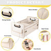 Picture of JiatuA Car Trunk Organizer, Car Organizers and Storage Collapsible Multi Compartment Container Box, Adjustable Car Accessories for SUV Sedan Truck, Large Size, Beige