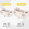 Picture of JiatuA Car Trunk Organizer, Car Organizers and Storage Collapsible Multi Compartment Container Box, Adjustable Car Accessories for SUV Sedan Truck, Large Size, Beige