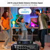 Picture of Bietrun Wireless Microphone, Rechargeable Metal Dual UHF Cordless Dynamic Handheld Microphone System for Home Karaoke, Meeting, Party, Church, DJ, Wedding(UHF 240ft Range)(Receiver with Bluetooth)