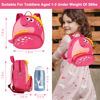Picture of Accmor Toddler Backpack Harness with Safety Leash, Cute Dinosaur Harnesses with Kids Anti Lost Wrist Link, Mini Child Schoolbag with Wristband Tether Strap and Protection Leashes for Baby Girls (Pink)