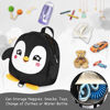 Picture of Accmor Toddler Harness Backpack Leash, Cute Penguin Kid Backpacks with Anti Lost Wrist Link, Mini Child Backpack Harness Leashes Walking Wristband Rope Travel Bag Harness Rein for Baby Girls (Black)