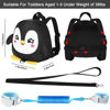 Picture of Accmor Toddler Harness Backpack Leash, Cute Penguin Kid Backpacks with Anti Lost Wrist Link, Mini Child Backpack Harness Leashes Walking Wristband Rope Travel Bag Harness Rein for Baby Girls (Black)