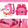 Picture of Accmor Toddler Harness Backpack Leash, Cute Penguin Kid Backpacks with Anti Lost Wrist Link, Mini Child Backpack Harness Leashes Walking Wristband Rope Travel Bag Harness Rein for Baby Girls (Pink)