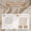 Picture of Yoofoss Muslin Swaddle Blankets, 4-Pack Receiving Blankets for Baby Boys and Girls, 47 x 47 Inches Baby Blankets Neutral Swaddle Wrap 70% Rayon from Bamboo and 30% Cotton