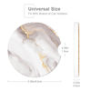 Picture of Car Cup Holder Coaster, Car Coasters for Cup Holders, 2 Pack Universal Anti Slip Insert Absorbent Ceramic Car Coaster with A Finger Notch & Cork Base, Car Interior Accessories(White Gold Marble)