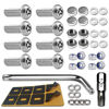 Picture of BGGTMO License Plate Screws Anti Theft -1/4 M6 Security License Plate Bolts Chrome Caps, Stainless Steel Rustproof Front Rear Locking Car Tag Fasteners Hardware