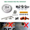 Picture of BGGTMO License Plate Screws Anti Theft -1/4 M6 Security License Plate Bolts Chrome Caps, Stainless Steel Rustproof Front Rear Locking Car Tag Fasteners Hardware