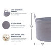 Picture of OrganiHaus Gray Extra Large Blanket Basket for Living Room 20x13 | Large Woven Baskets for Storage | Baby Laundry Basket | Soft Cotton Rope Basket with Handles | Baby Toy Baskets Storage for Kids