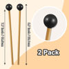 Picture of Luomorgo 2 Pcs Glockenspiel Mallets, Xylophone Mallets Rubber Bell Mallets Percussion, 7.7 Inch Drumsticks for Bell Stick, Tongue Drum Mallets