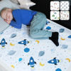 Picture of Hygge Sheets® Potty Training Pee Pads for Kids, Toddlers - 2 Pack - 100% Waterproof, Non Slip Bed Wetting Pad for Twin Beds - Washable, Reusable Mattress & Sheet Protector - Space