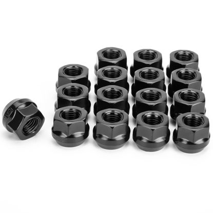 Picture of KSP 3/8"-24 Open Lug Nuts for ATV UTV Studs, 17mm Hex Small Open Ended Bulge Nuts fit Polaris RZR Sportsman Xplorer, 16pcs Skinny Aftermarket Wheel Lug Nuts Replacement for Factory Nuts