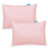Picture of Biloban Organic Cotton Toddler Pillowcase 2 Pack, (Pillowcase Only) Kids Pillowcase for Sleeping Fit Pillow Sized 13"x 18" or 14"x19", Envelope Travel Pillowcase for Girl Boy, Pink