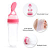 Picture of Baby Fruit Feeder Pacifier - 3 Pack | 2 Frozen Fruit Teething Pacifier & 1 Baby Food Spoon Feeder | Baby Silicone Feeder Pacifier | Teething Feeder, Baby Food Feeder Fruit Pacifier (Pink)