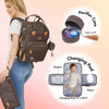 Picture of Dikaslon Diaper Bag Backpack with Portable Changing Pad, Pacifier Case and Stroller Straps, Large Unisex Baby Bags for Boys Girls, Multipurpose Travel Back Pack Moms Dads, Brown