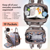 Picture of Dikaslon Diaper Bag Backpack with Portable Changing Pad, Pacifier Case and Stroller Straps, Large Unisex Baby Bags for Boys Girls, Multipurpose Travel Back Pack Moms Dads, Brown