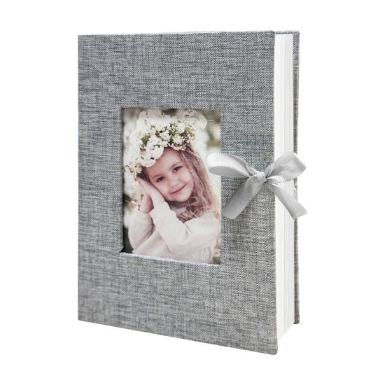 Picture of HenPisen Photo Album 4x6 100 Pockets, Slip-in Picture Albums, Linen Cover Top Loader Vertical Pockets Albums for Baby, Kids Boy Girls, Wedding, Family, Anniversary, Grey