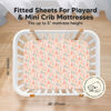 Picture of Pack and Play Sheets Fitted, 2-Pack Mini Crib Sheets - Pack N Play Sheets, Fitted Crib Sheet for Pack and Play Mattress, Playard Baby Crib Sheets, Crib Sheets Neutral for Boys, Girls (Beach Day)