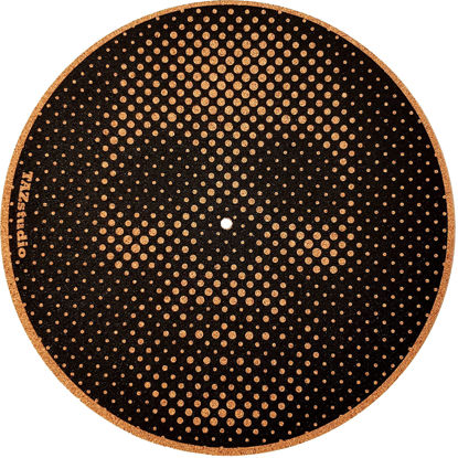 Picture of TazStudio Premium slipmat - Cork Turntable Mat [4mm Thick] for Better Sound Support on Vinyl LP Record Player - Cork mat Original Geometric Design Psychedelic Geometric Skull Art-m10
