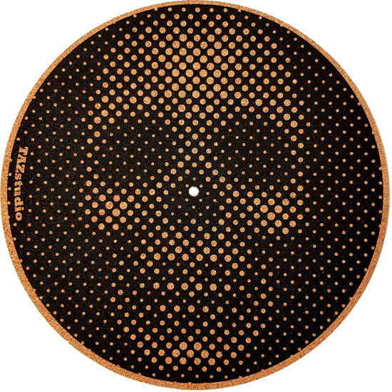 Picture of TazStudio Premium slipmat - Cork Turntable Mat [4mm Thick] for Better Sound Support on Vinyl LP Record Player - Cork mat Original Geometric Design Psychedelic Geometric Skull Art-m10