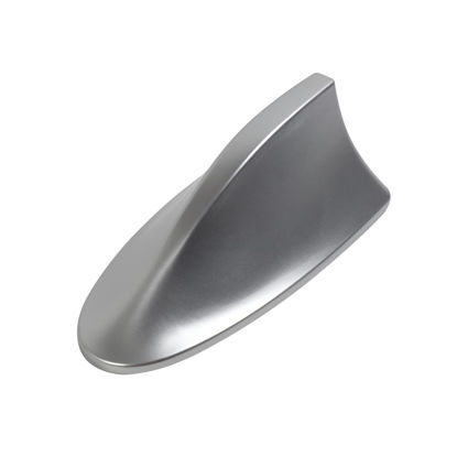Picture of Universal Car Shark Fin Antenna,Car AM/FM Radio Signal Roof Aerial Decoration Antenna Cover,for Car SUV Truck (Silver)