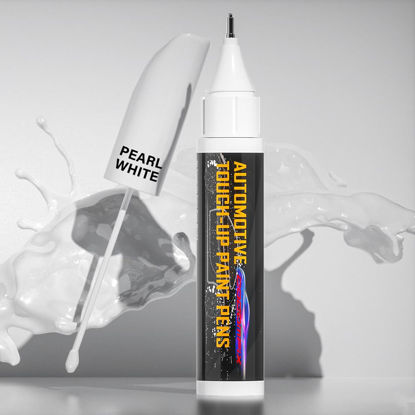 Picture of Pearl White Touch Up Paint for Cars, Auto Pearl White Car Paint Touch Up Pen, Two-In-One Car Paint Scratch Repair, Car Scratch Remover for Deep Scratches, Special-Purpose Car Paint.