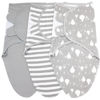 Picture of Bublo Baby Swaddles for Newborns - 3 Pack Organic Baby Swaddles 3-6 Months - 3-6-Month swaddles -Baby Swaddle Sleep Sack - Infant Swaddle Sleeping Sack - Baby Swaddle Blanket Wrap (White Grey)