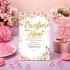 Picture of Thyle 51 Pcs Pacifier Hunt Baby Shower Games Include Pacifier Hunt Sign and 50 Acrylic Pacifiers for Baby Shower Game Decoration Gift Sets Gender Reveal Party Decor(Flower)