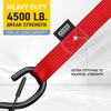 Picture of Soft Loop Tie Down Straps - 1,500 Load Capacity & 4,500 Lbs Breaking Strength - 6 Pack - Loops for Securing ATV, UTV, Motorcycles, Scooters, Dirt Bikes, Lawn & Garden Equipment - by AUGO