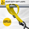 Picture of Soft Loop Tie Down Straps - 1,500 Load Capacity & 4,500 Lbs Breaking Strength - 6 Pack - Loops for Securing ATV, UTV, Motorcycles, Scooters, Dirt Bikes, Lawn & Garden Equipment - by AUGO