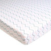 Picture of American Baby Company 2 Pack Fitted Pack N Play Playard Sheet 27" x 39", Soft Breathable Neutral 100% Cotton Jersey Pack and Play Sheet, Pink Stars/Zigzag, for Boys and Girls, Fits Most Mini Crib