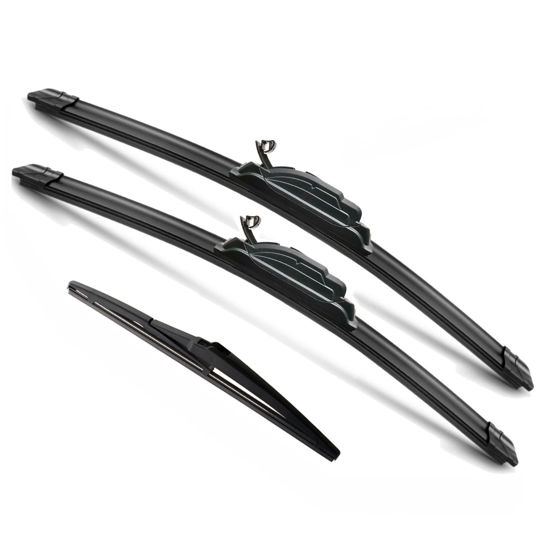 Picture of 3Pcs for Lexus LX570 Windshield Wiper Blades 2008-2021 Lexus LX570, 2008-2021 Toyota Land Cruiser, Original Equipment Automotive Replacement Windshield Wiper Blades - 24"/22"/12A" (Set of 3)