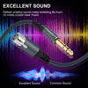 Picture of Twozoh Short XLR Female to 1/4 TRS Cable 1FT 2 Pack, Braided 6.35mm Stereo Jack Balanced to 3pin XLR Microphone Cable