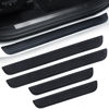 Picture of SINGARO Car Door Threshold Protection, 4PCS Door Edge Step Dust Shield Cover, Door Width 19.8x1.57inch Car/SUV Universal Rubber Scratch Resistant Exterior Accessories (Black)