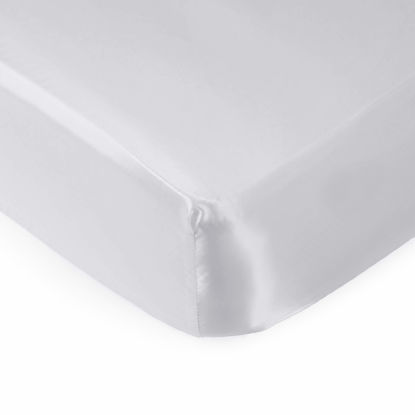Picture of Pro Goleem Satin Soft Crib Sheet Great for Baby with Sensitive Hair Silky Baby Mattress Sheet White Unisex 52’’x28’’x8’’ Fitted Sheet